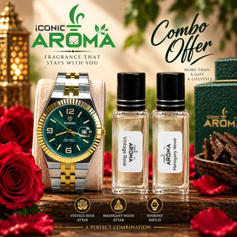 Green Watch & Attor Combo